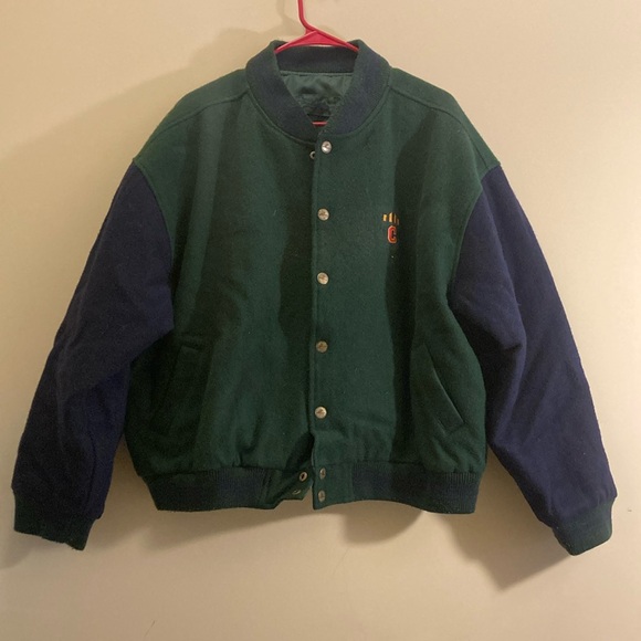 Catalina Other - Vintage Loose Fit Green and Blue Varsity Jacket